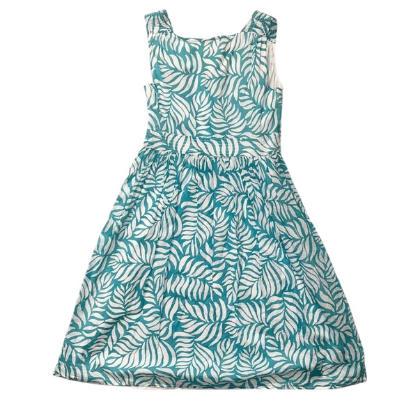 Tori Richard Women’s 100% Cotton Sleeveless Teal & White Hawaiian Dress ~ Size 2 - Picture 2 of 8